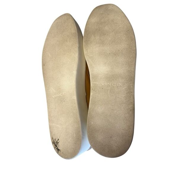 VINCE Women's Leather Saxon-2 Slip On Sneaker in Caramel sz 11 - Picture 8 of 10